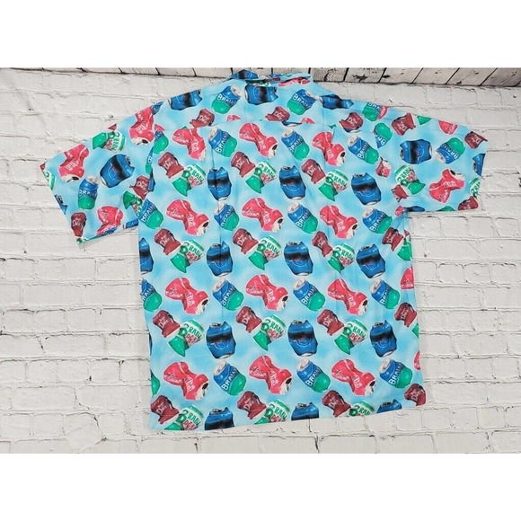 Brain Dead Aaron Jupin Can Hawaiian Button Down Shirt Blue MENS SIZE XL - Picture 5 of 5